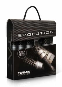 Set 5 perii de par, Evolution Plus, Termix, Fibre ionizate, Par gros, 17,23,28,32,43Ø