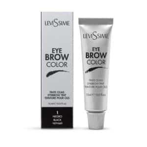 Vopsea pentru sprancene si gene, Eyebrow color, Black 1, Levissime, 15ml
