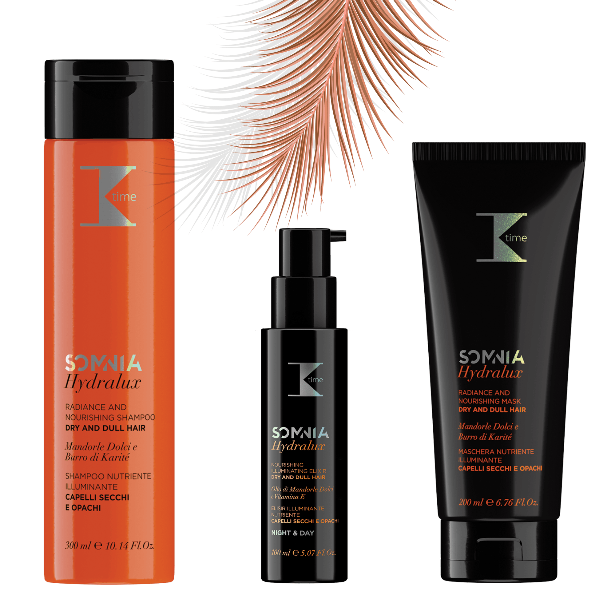 Pachet tratament nutritiv pentru păr uscat, Small Hydralux K-Time