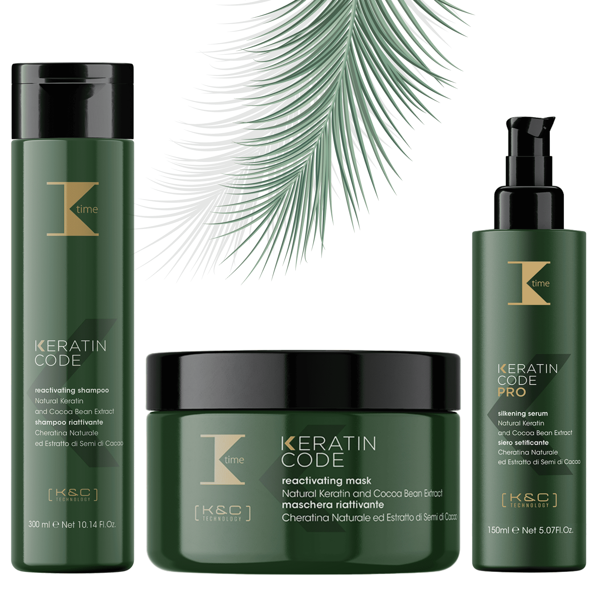 Pachet întreținere tratament netezire, Keratin Code, K-Time